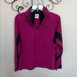 Under Armour Magenta and Black Quarter-Zip Top